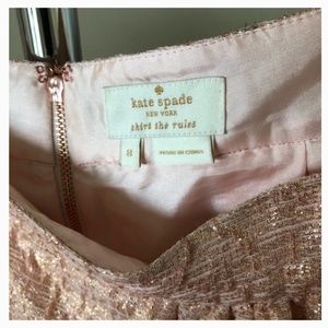kate spade Skirts - Kate Spade Aimee rose gold metallic skirt size 8 kate spade Skirts - Kate Spade Aimee rose gold metallic skirt size 8